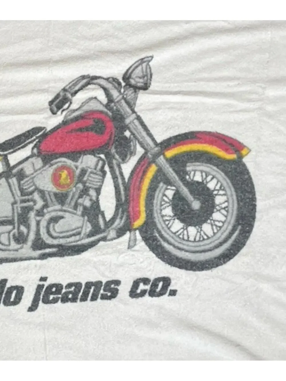 Vtg Ralph Lauren POLO JEANS COMPANY MOTORCYCLE Huge Jumbo Beach Towel
